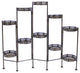 Sunnydaze 10-Tier Bronze Steel Indoor and Outdoor Folding Plant Stand, 46 Inch