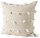 Clouds on Cream Canvas Square Pillow Cover