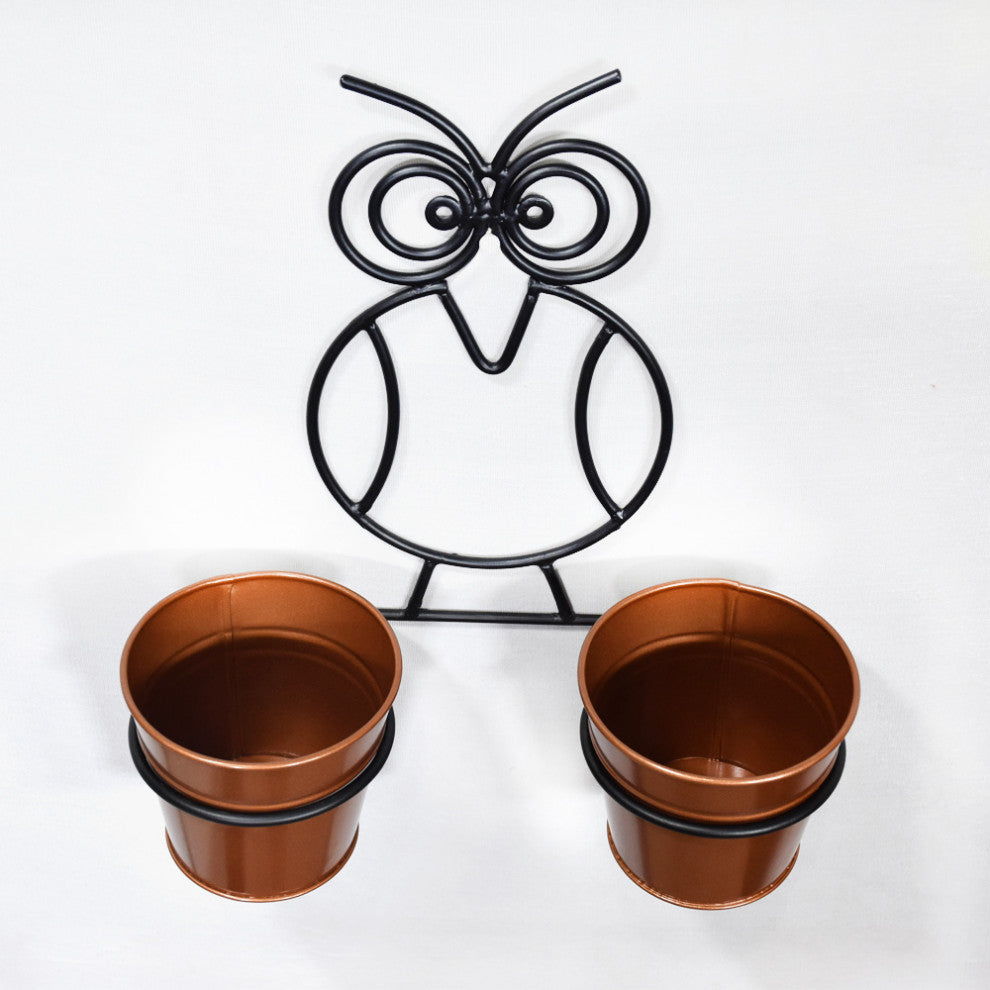 Handmade 100% Iron Round Modern Planters Pot, Copper
