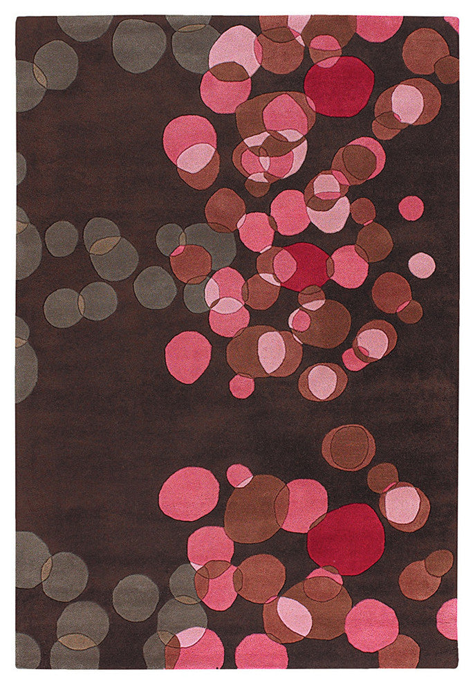 Avalisa Contemporary Area Rug, Pink, 3'6x5'6 Rectangle