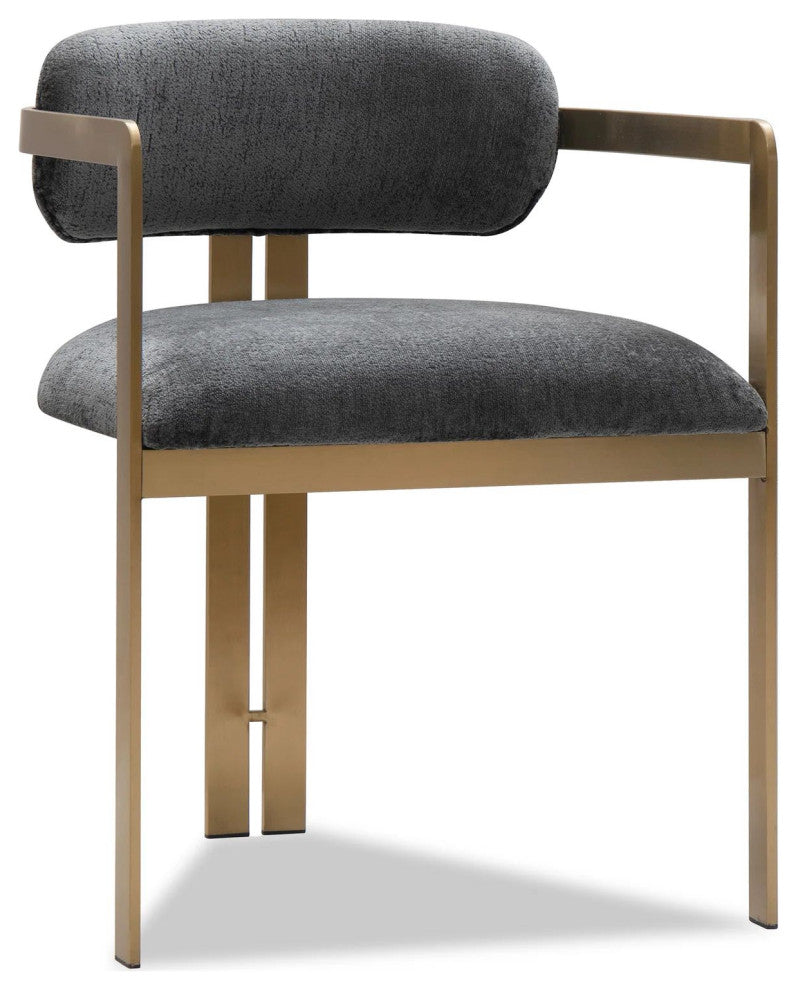 Sidecar Dining Chair, Hammered Chenille