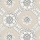 Classic Silks 2, Damask Stripes Silk Emboss White, Cream Wallpaper Roll