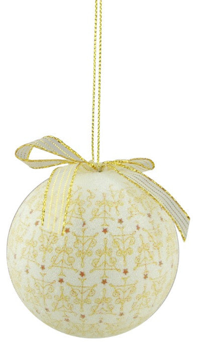 Snowflake Tree Shatterproof Christmas Ball Ornaments, Brown/White, 6-Piece Set
