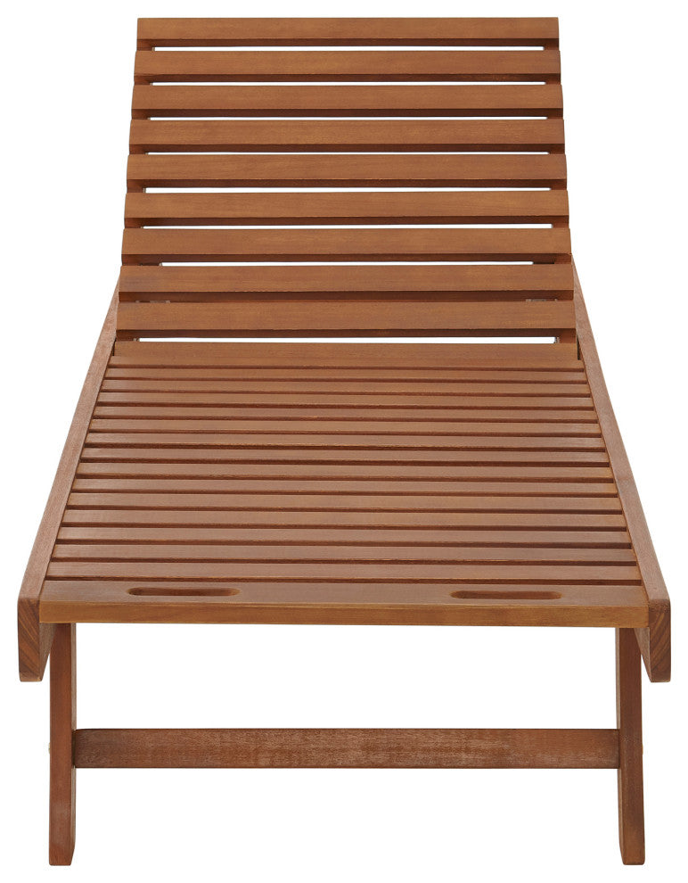 Caspian Eucalyptus Wood Outdoor Lounge Chair