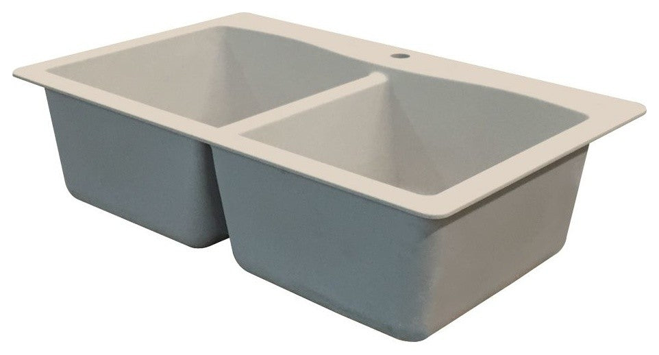 33-in x 22-in Drop-in Aversa Granite Kitchen Sink in Cafe Latte