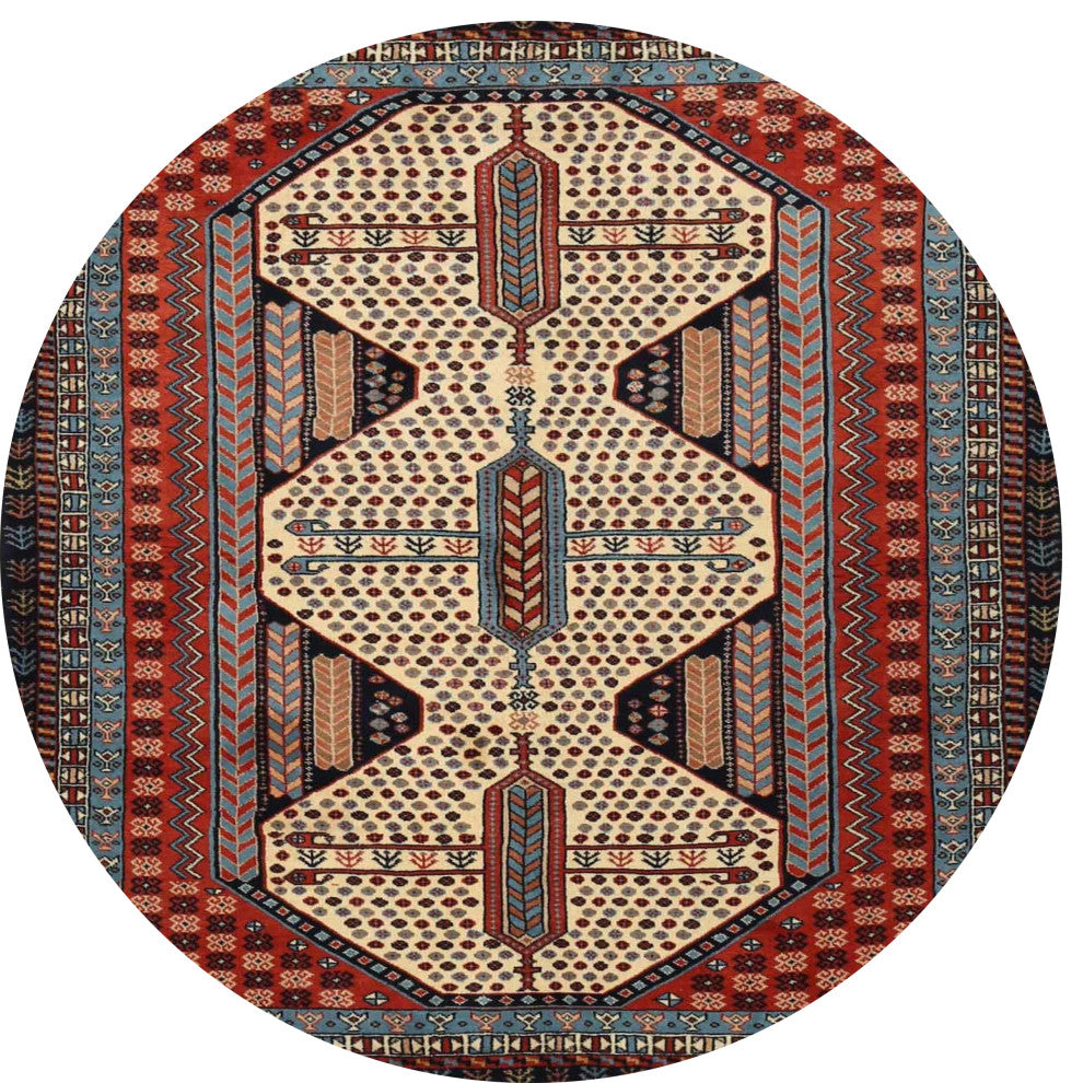 Ahgly Company Indoor Round Traditional Area Rugs, 3' Round