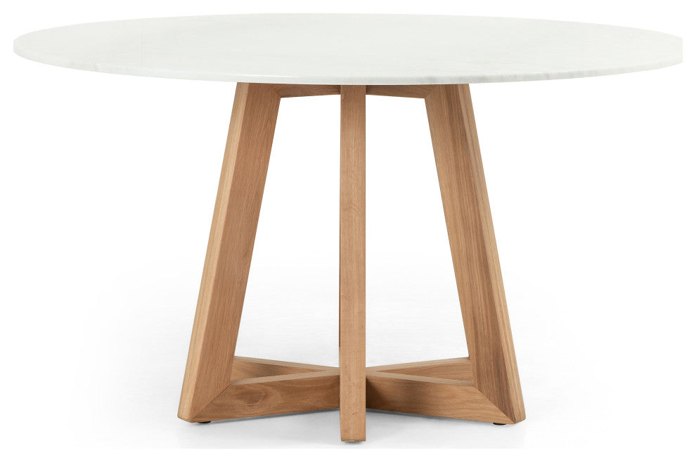 Creston Dining Table 55"-White Marble