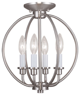 Milania Convertible Chain-Hang and Ceiling Mount, Brushed Nickel
