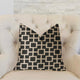 Petunia Black and White Luxury Throw Pillow, 16"x16"