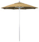 7.5' Silver Anodized Push Lift Aluminum Umbrella, Champagne Olefin