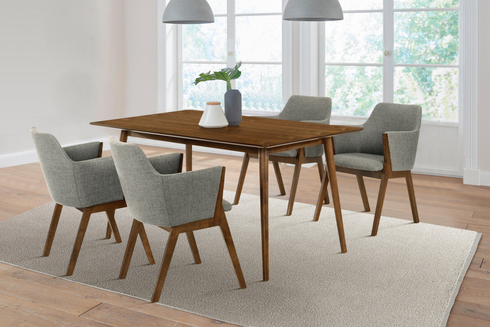 Westmont and Renzo Charcoal and Walnut 5-Piece Dining Set