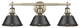 Golden Lighting Orwell 3-Light Bath Vanity, Aged Brass, Black
