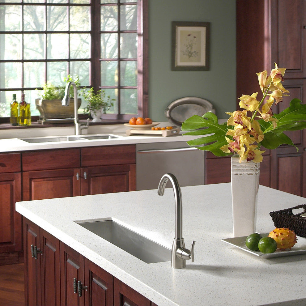 Houzer CTB-2385 Contempo Trough 23" Undermount Single Basin - Stainless Steel