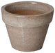 11" Dia Distressed White Ceramic Round Flower Pot Planter