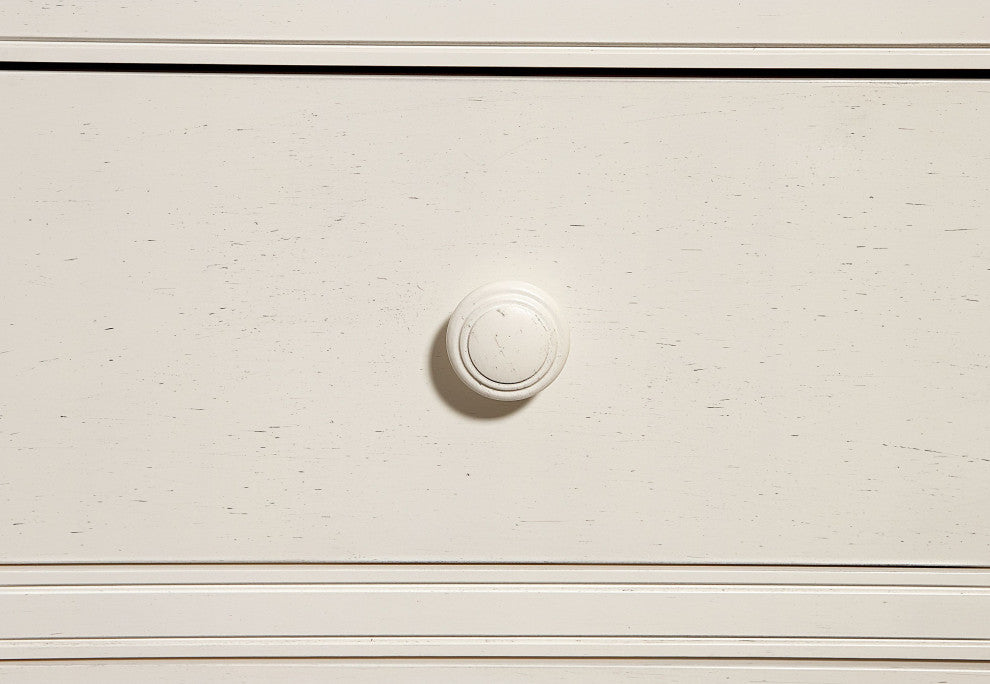Hanley 5-Drawer Wood Chest, Chalk