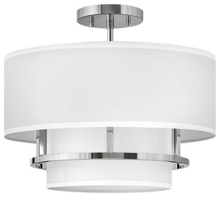 Hinkley Graham Semi-Flush Mount, Polished Nickel, Medium