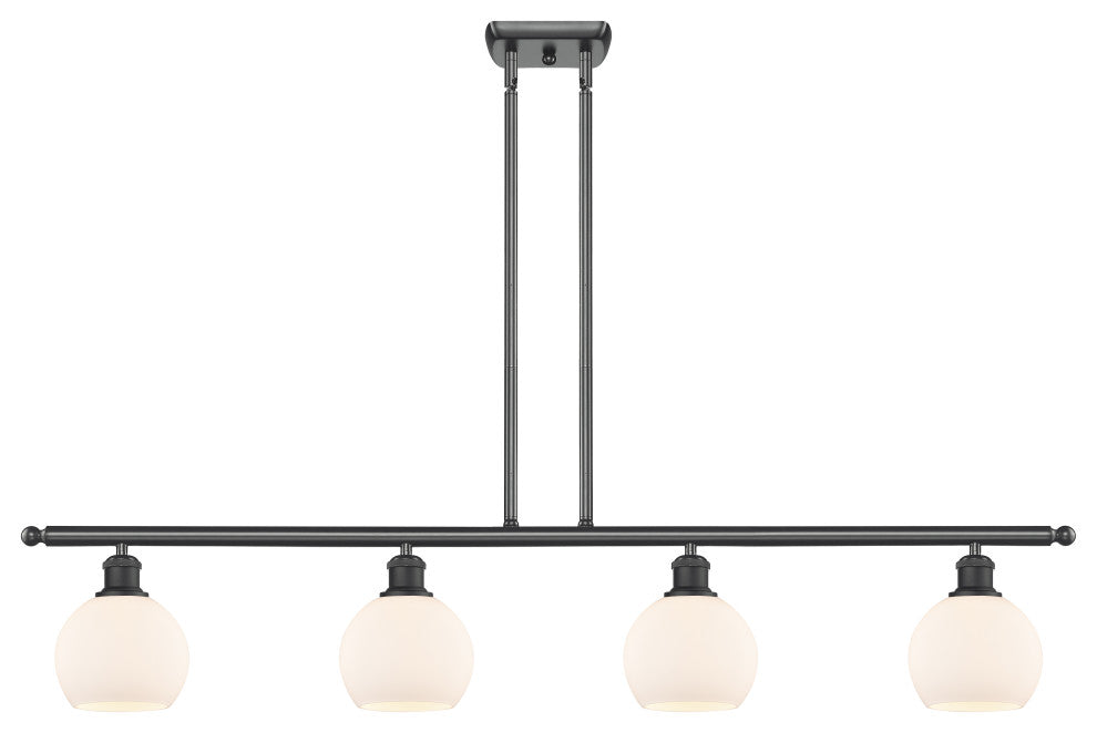 Innovations 516-4I-BK-G121-6 4 Light 48" Island Light, Matte Black