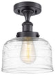 Innovations 916-1C-BK-G713 1-Light Semi-Flush Mount, Matte Black