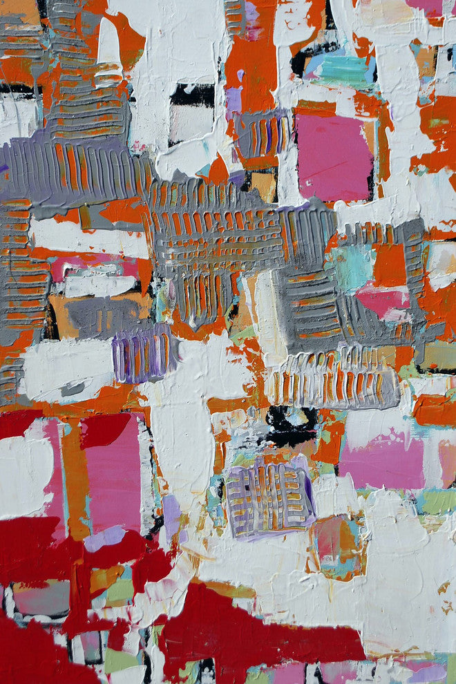 "Encrypted" Painting Print on Wrapped Canvas, 30"x45"