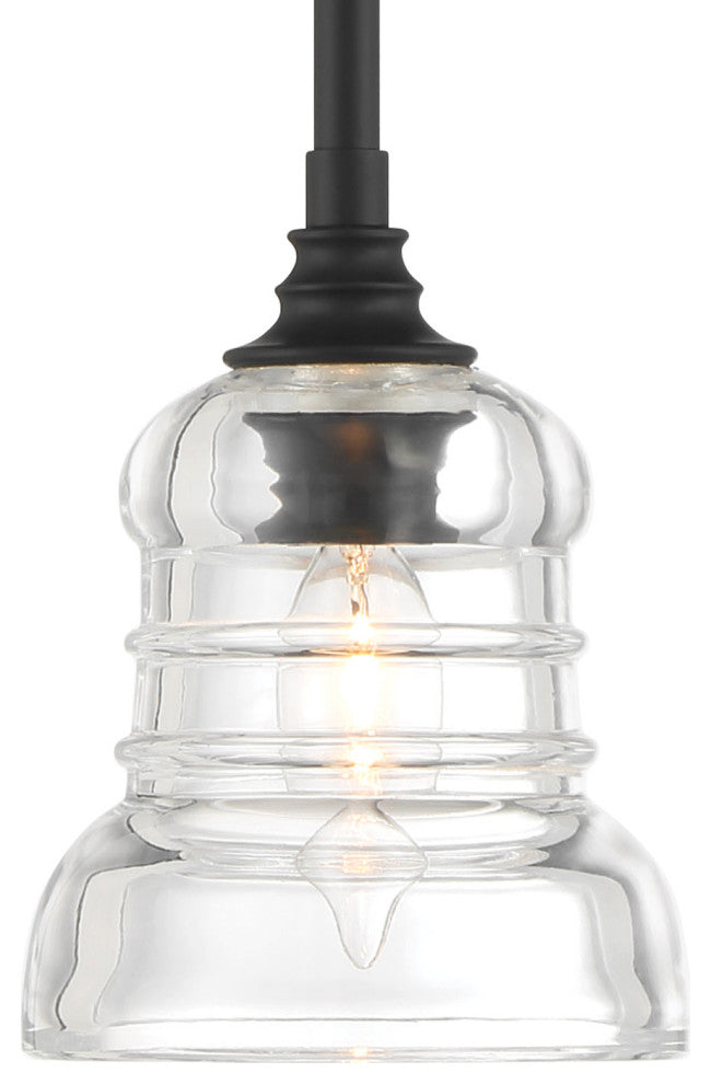 Crystorama Lighting Group GRG-1040_CEILING Gregory 5"W Semi-Flush - Matte Black