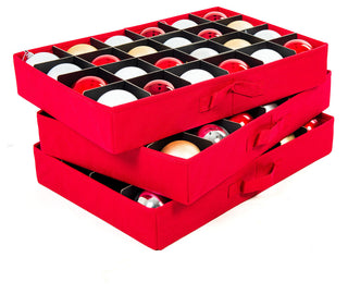 72" 3" Christmas Ornament Storage Box With Drawers