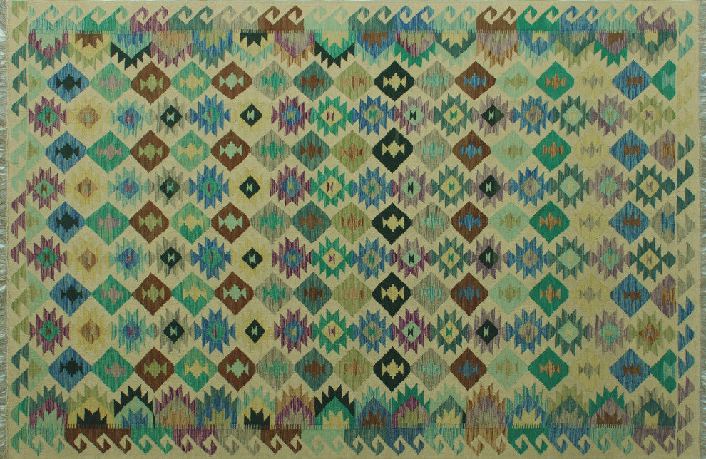 Winchester Kilim Hasib Beige Rug, 6'7x9'8