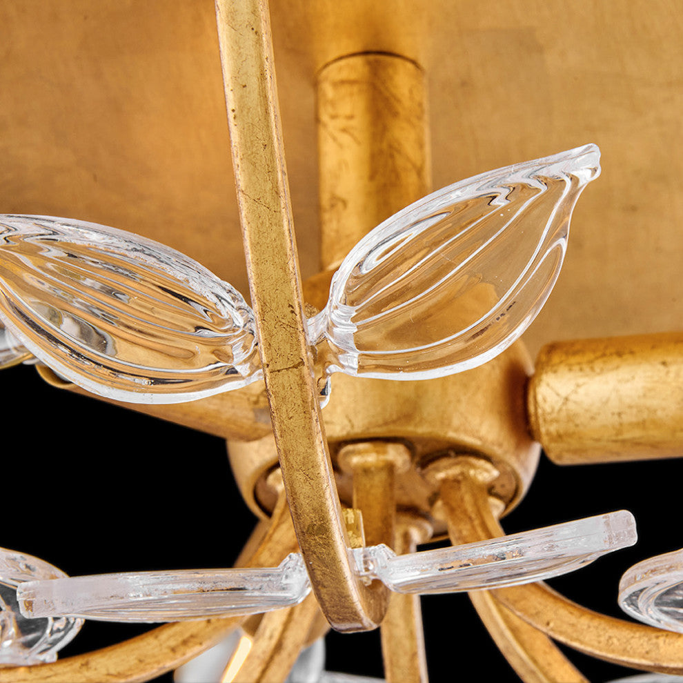 Hinkley Aliso Medium Semi-Flush Mount, Distressed Brass