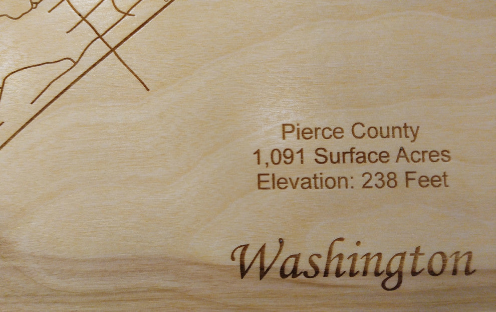 American Lake, Washington-Wood Lake Map, Small