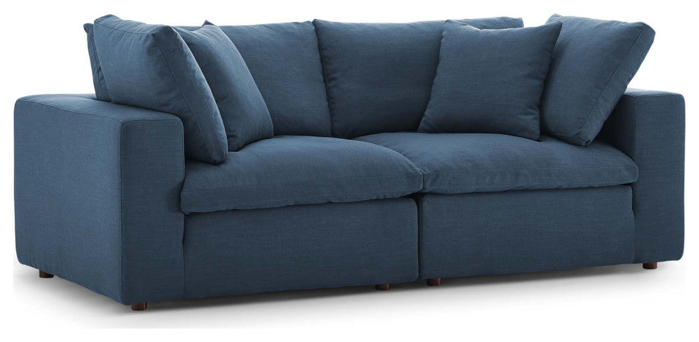 Commix Down Filled Overstuffed 2 Piece Sectional Sofa Set