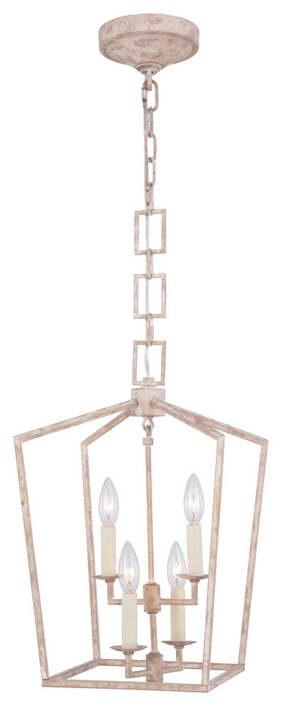 Elegant Lighting Denmark Collection Pendant, Ivory Wash