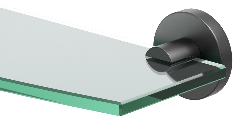Reveal Glass Shelf, Matte Black