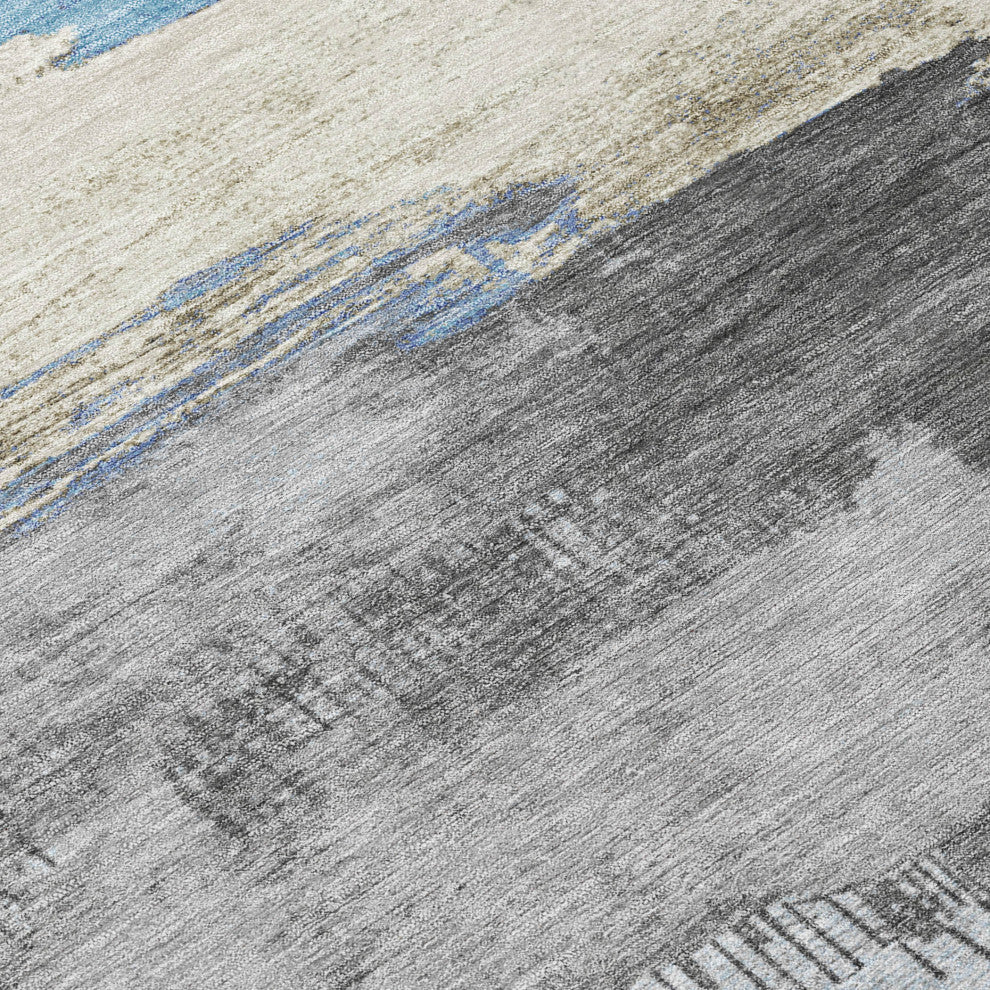 Machine Washable Indoor/Outdoor Chantille ACN1880 Sky 9' x 12' Rug