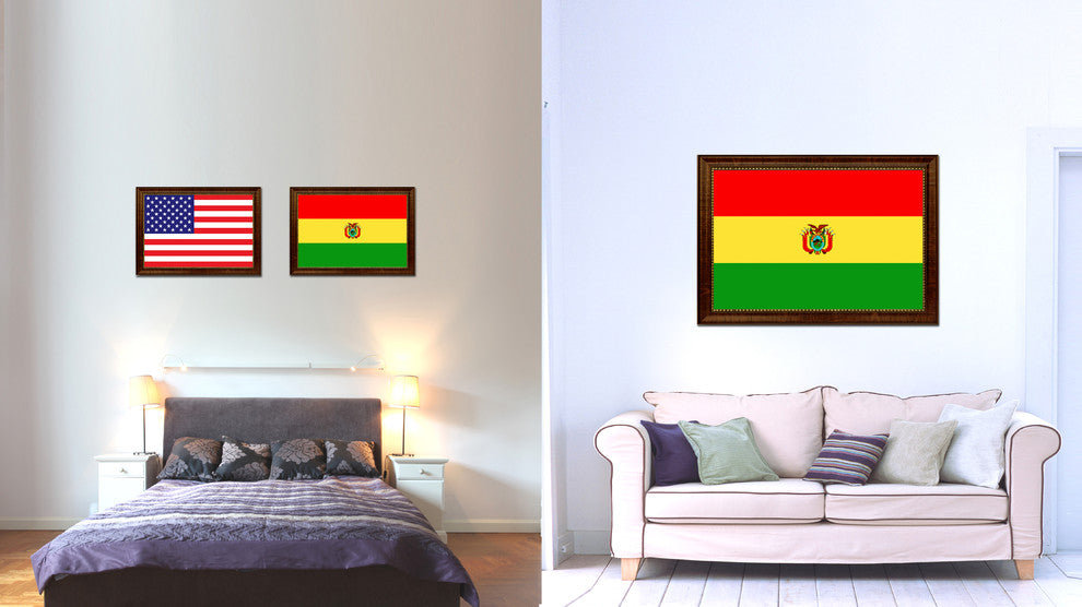 Bolivia Country Flag Canvas Print, 15"x21"