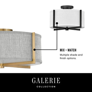 Hinkley Axis Large Semi-Flush Mount, Heritage Brass