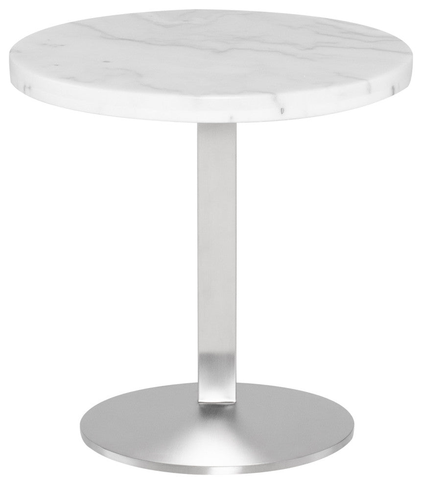 Alize Side Table In White Marble