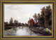 Johan Barthold Jongkind The Lock Framed Premium Canvas Print, 16"x24"