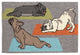 Frontporch Yoga Dogs Indoor/Outdoor Rug Heather 2'6x4'