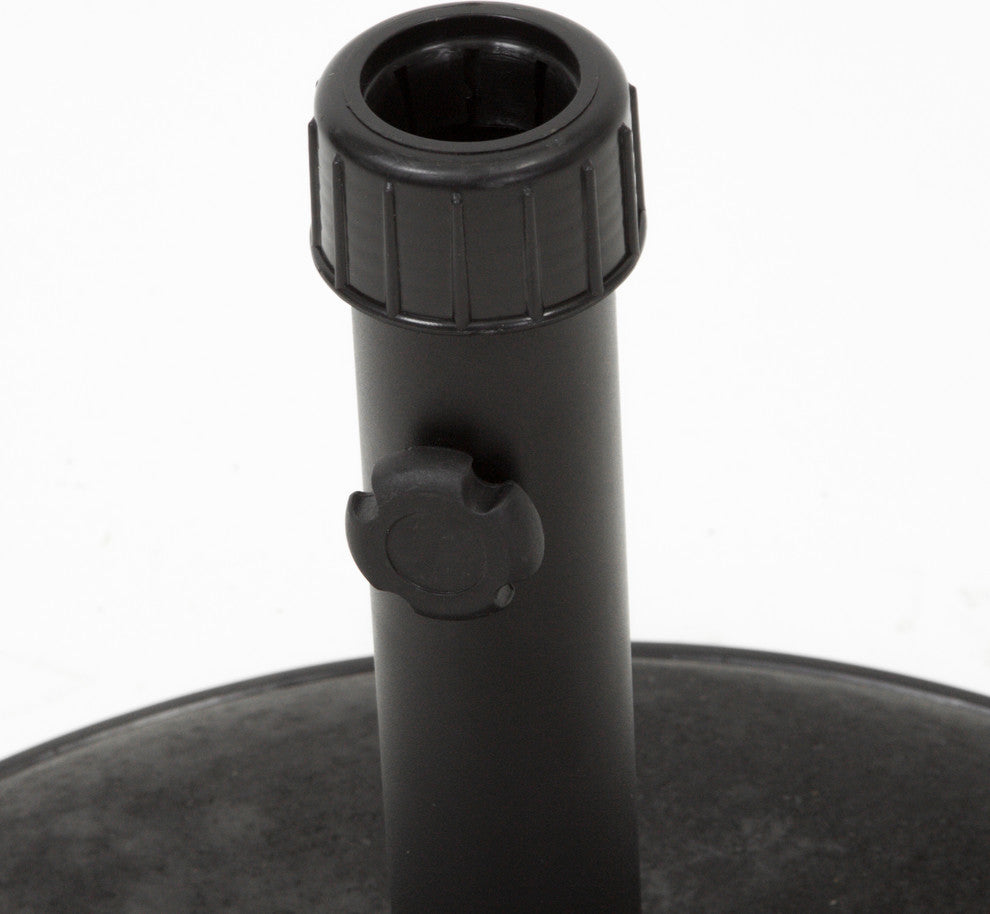GDF Studio Tulare Outdoor 33 lbs Circular Concrete Umbrella Base, Black