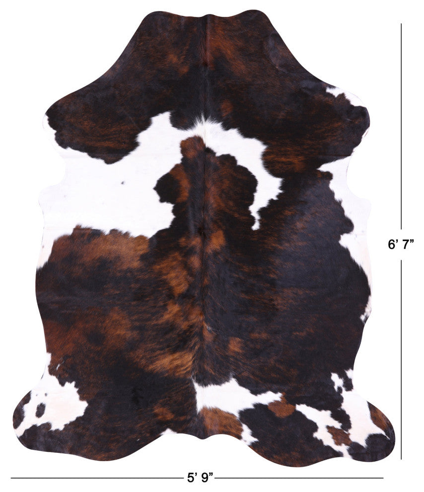 Tricolor Natural Cowhide Rug 6' 7" X 5' 9" C2210