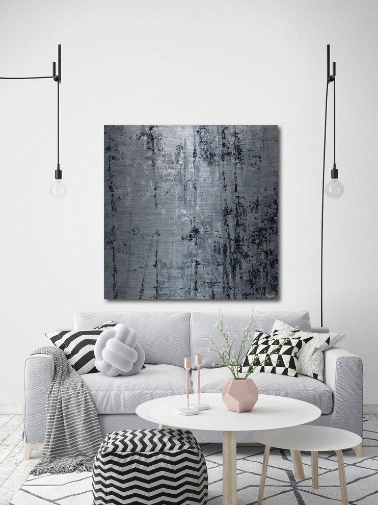 "Forest Shadow II" Painting Print on Brushed Aluminum, 24"x24"