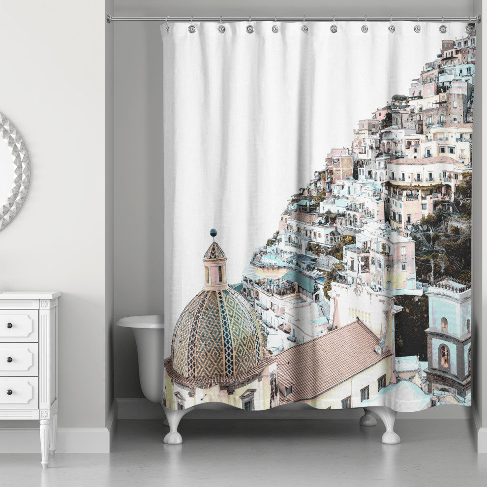 Colorful Greece 71x74 Shower Curtain