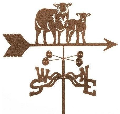 Sheep With Lamb Weathervane With Post Mount