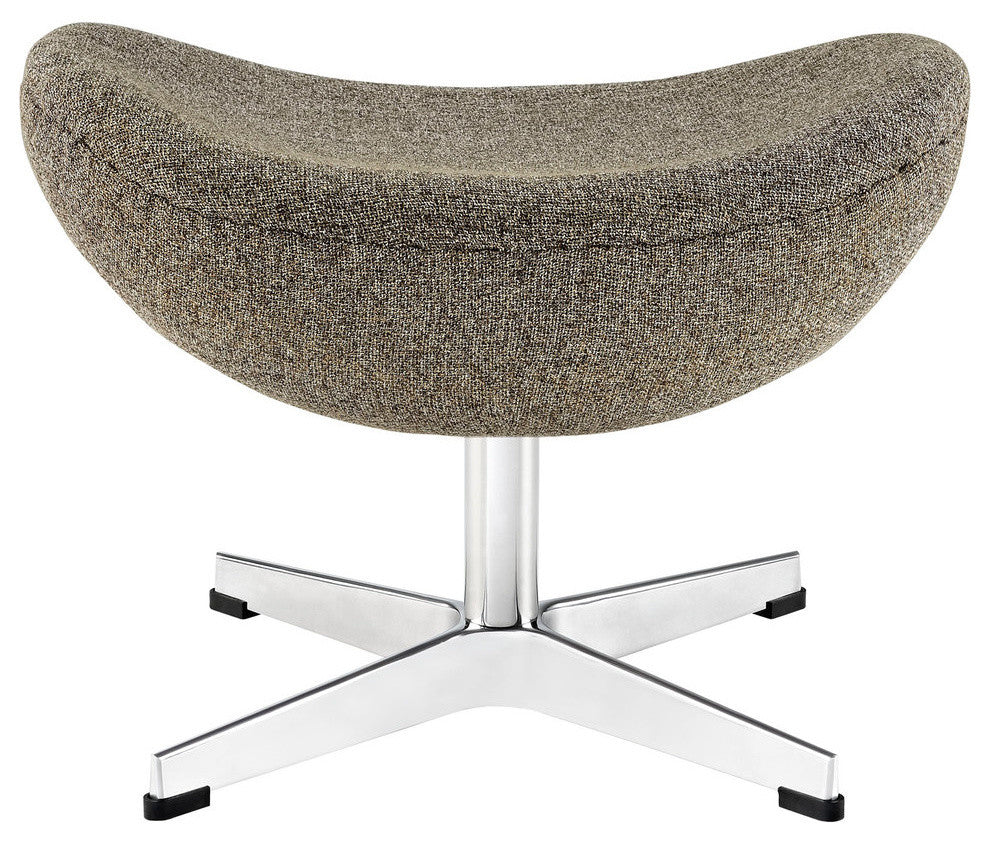Modern Contemporary Living Room Wool Ottoman Oatmeal