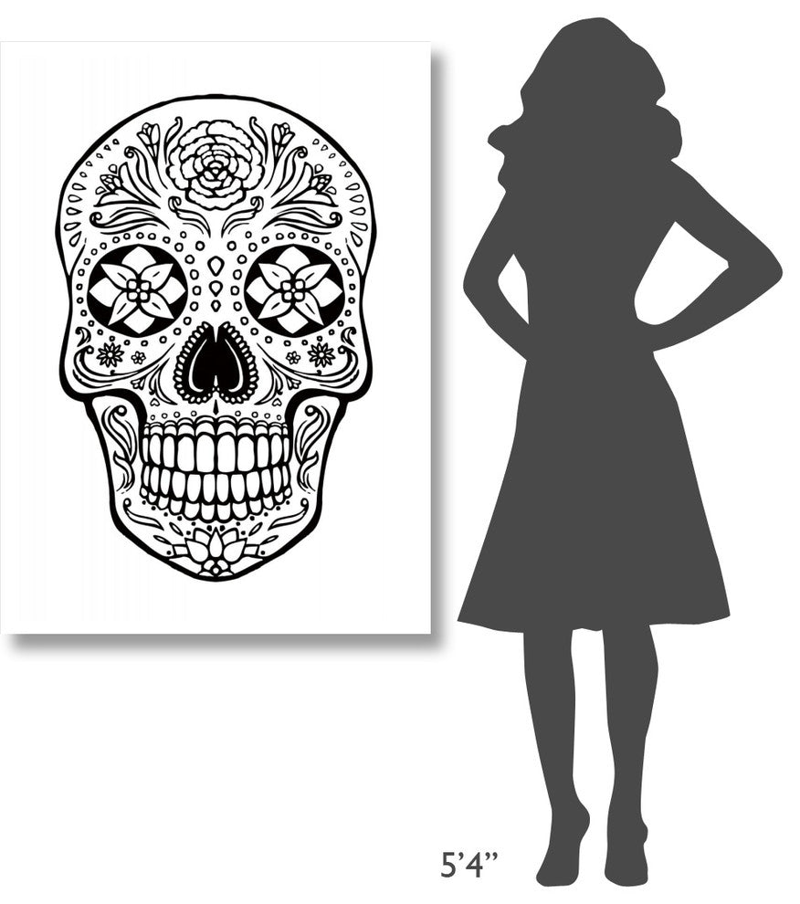 "Sugar Skull Coloring I" Digital Paper Print by Janelle Penner, 33"x46"