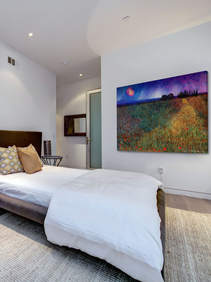 "Wheat Field and Trees" Painting Print on Canvas by Chris Vest