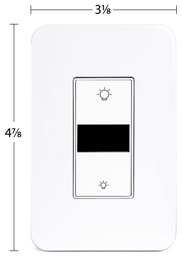Smart Ligting LED Display Dimmer Switch WiFi Remote App Control, No Hub Required