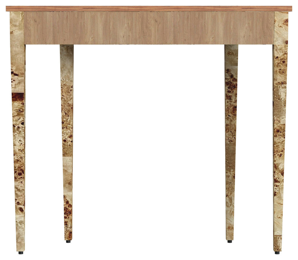 Chester Burl 36" Console Table, Light Burl
