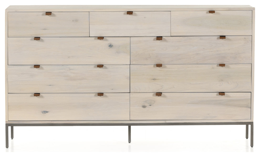 Trey 9 Drawer Dresser, Dove Poplar