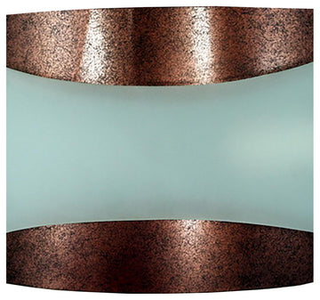 Benzara BM220702 13W Wall Lamp, Metal & Hardwired Switch, Rustic Brown/White