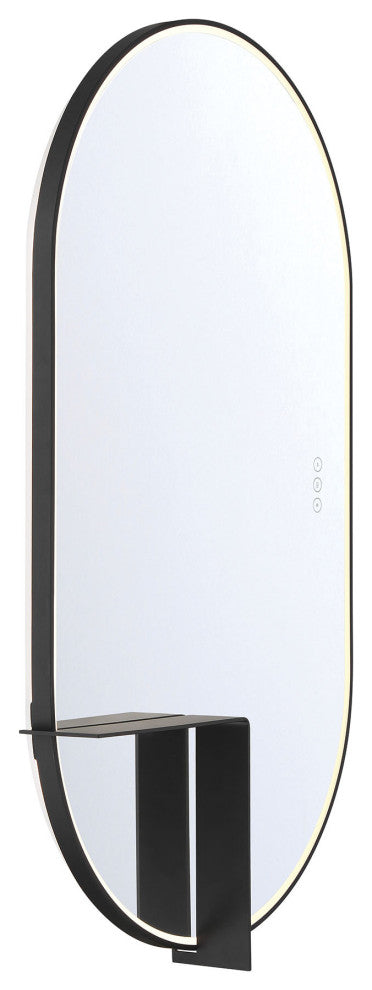 Linden Mirror - 24" x 42", Matte Black